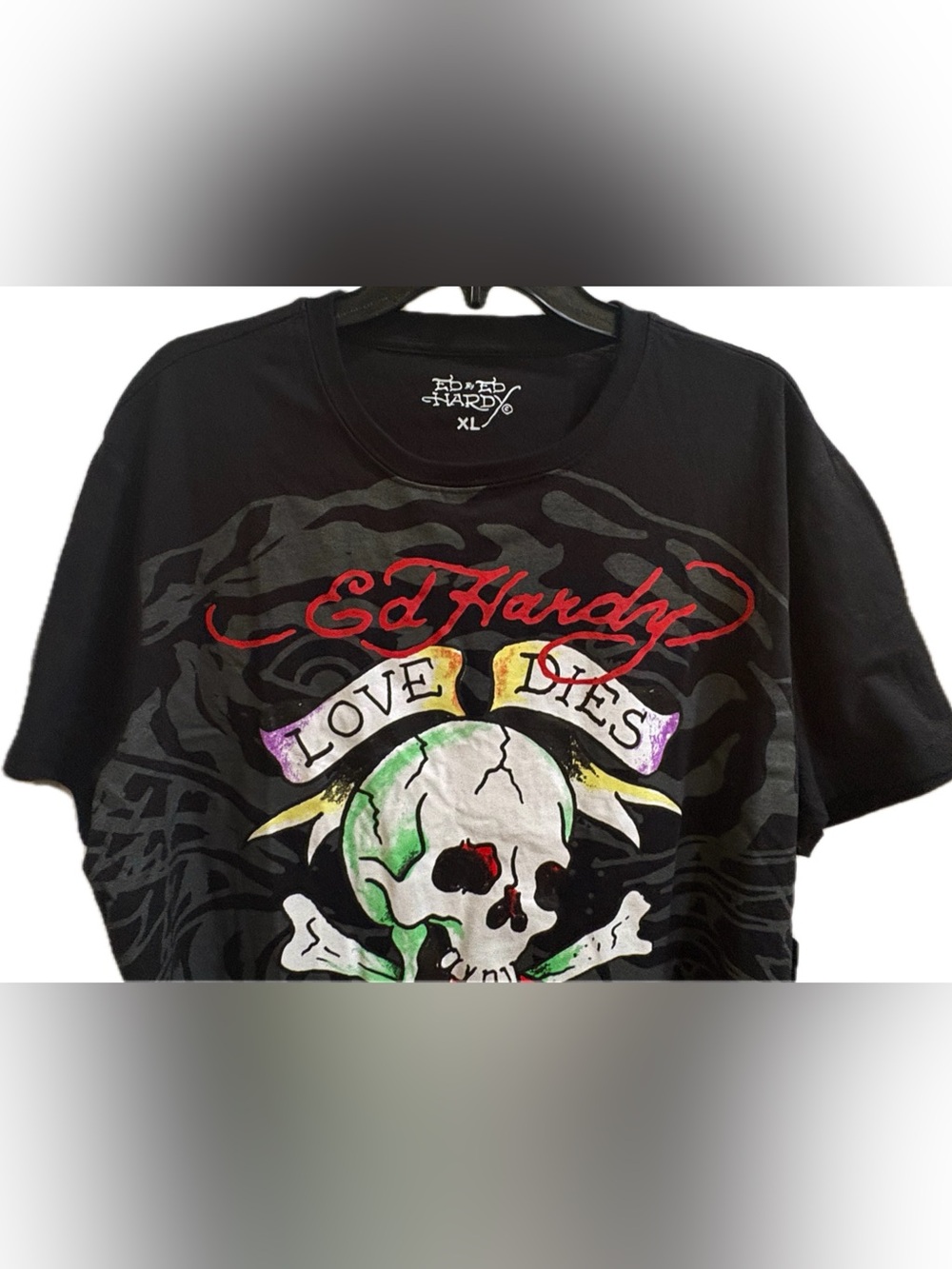 Ed Hardy Men’s Black 'Love Dies Hard' Graphic Tee⭐️NWT⭐️ - Picture 2 of 8